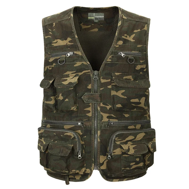 Hunting And Outdoor Shop - Men Camouflage Fishing Hunting Vest Cargo