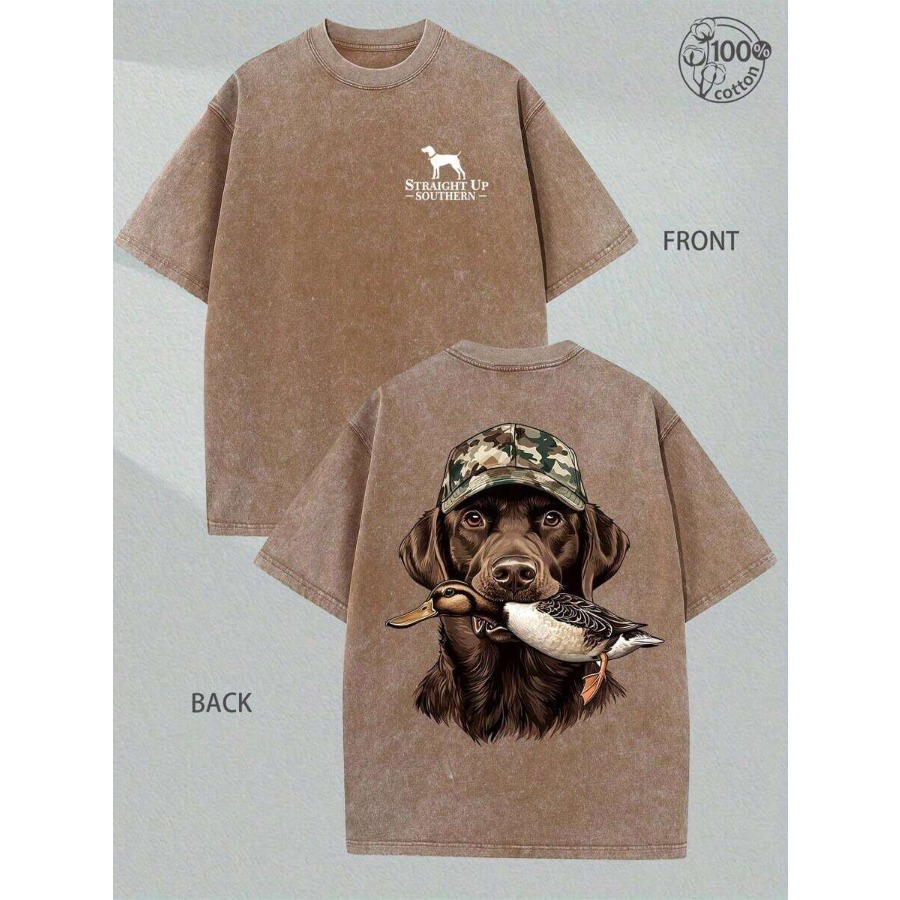 Hunting And Outdoor Shop - 【New Arrival】Hunting Dog Duck Print T-Shirt