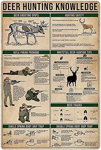 Hunting Outdoor Decor - Funny Metal Tin Sign Deer Hunting