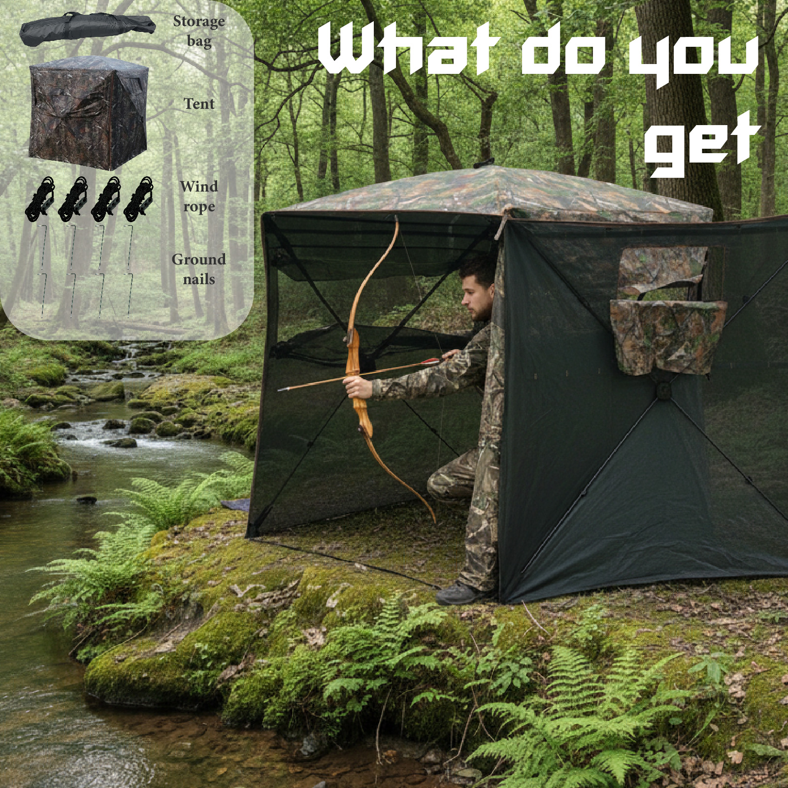 Camouflage Pop-Up Hunting Blin – Hunting & Outdoor Supplies Carterton recenzja i cena