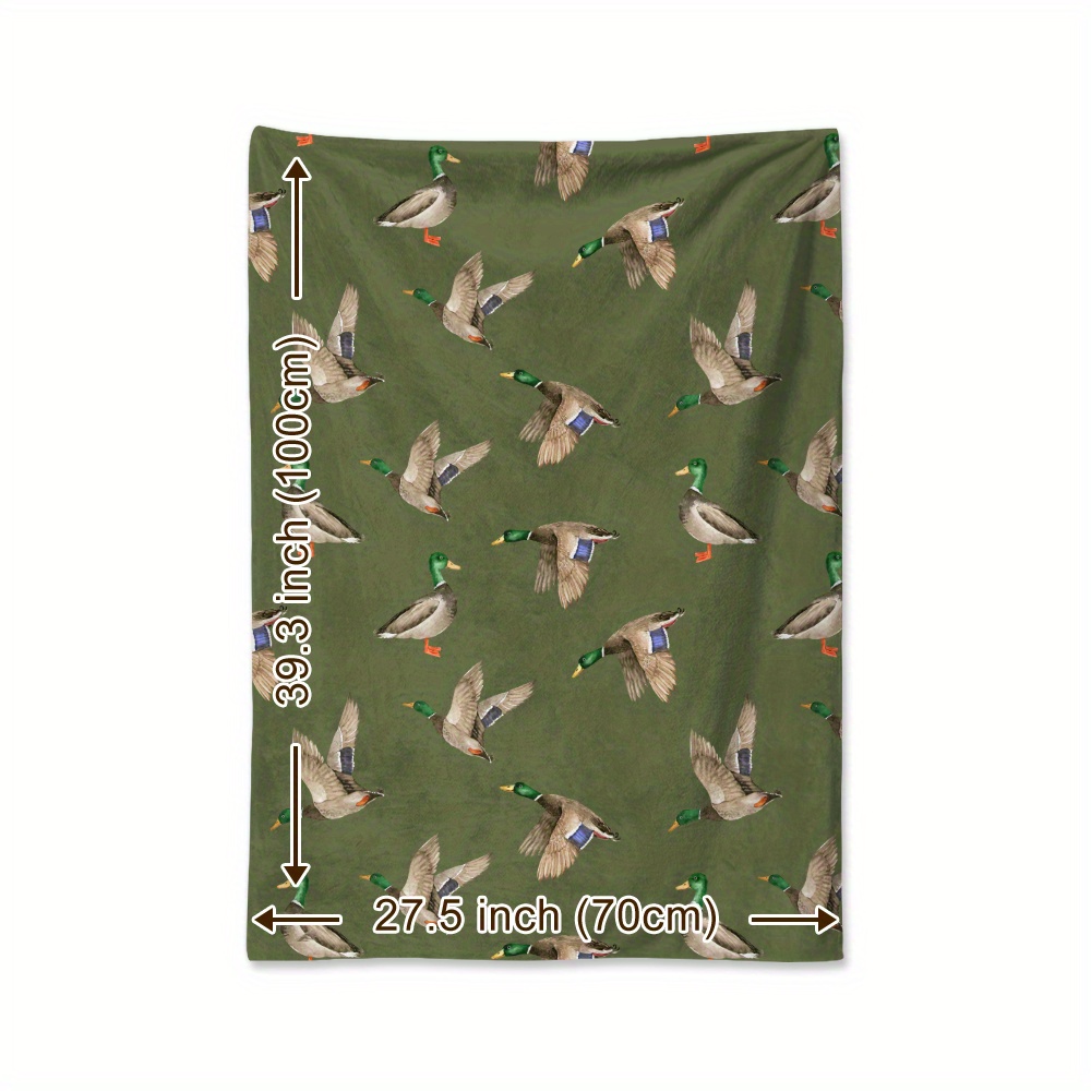Mallard Duck Fleece Blanket Hu – Hunting Outdoor Decor recenzja i cena