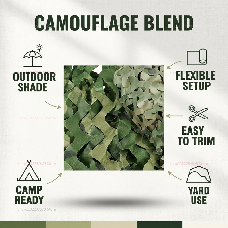 Tactical Woodland Camo Netting – Hunting Outdoor Decor recenzja i cena