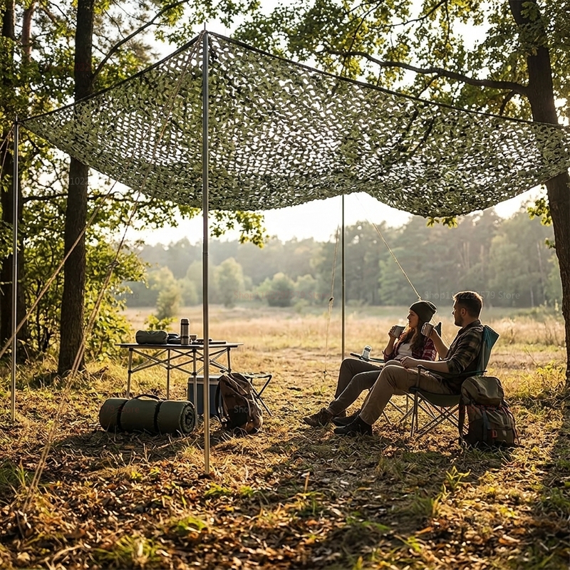Tactical Woodland Camo Netting – Hunting Outdoor Decor recenzja i cena