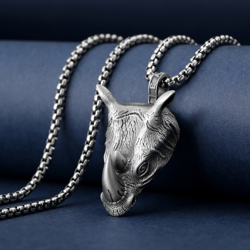 1Pcs Pure Tin Rhino Head Penda – Wildman Hunting & Outdoor Robertson Photos recenzja i cena