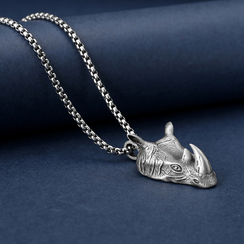 1Pcs Pure Tin Rhino Head Penda – Wildman Hunting & Outdoor Robertson Photos recenzja i cena