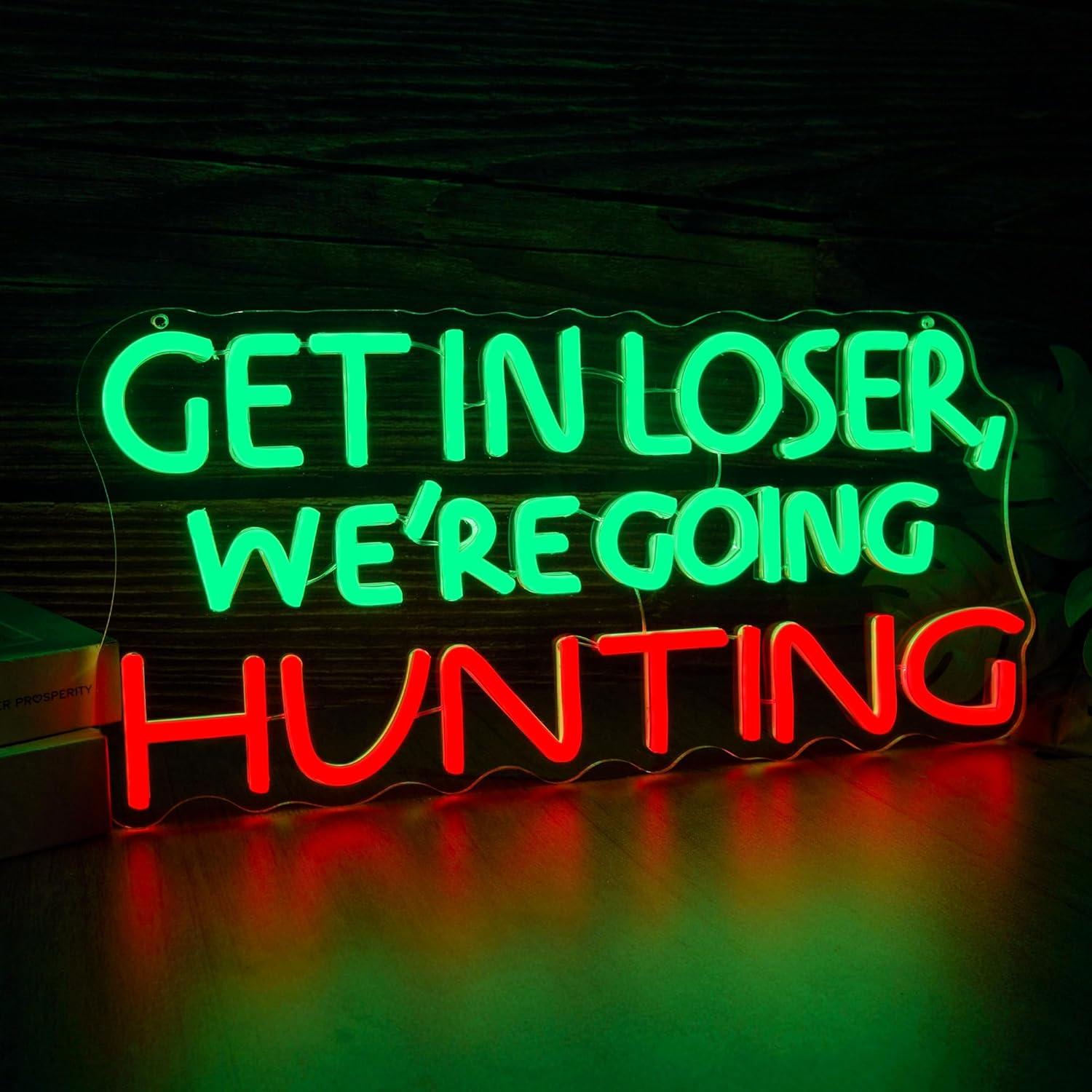 Funny Hunting Neon Sign LED Li – Hunting Outdoor Decor recenzja i cena