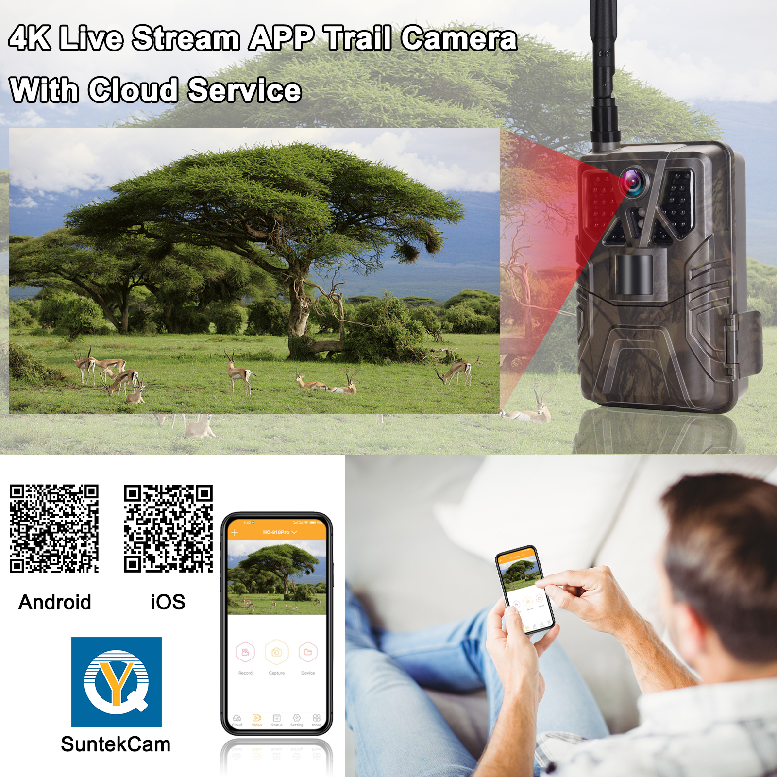 4K 30fps Trail Camera with APP – Outdoor Hunting Video Camera recenzja i cena