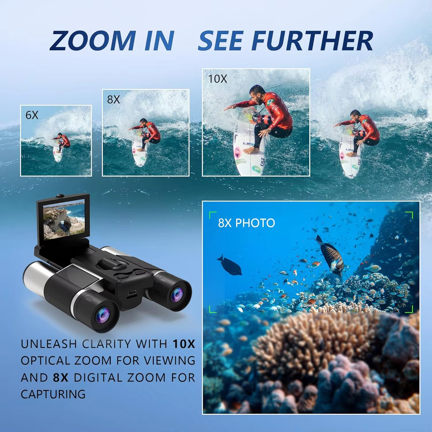 8X Digital Zoom Camera Binocul – Outdoor Hunting Video Camera recenzja i cena